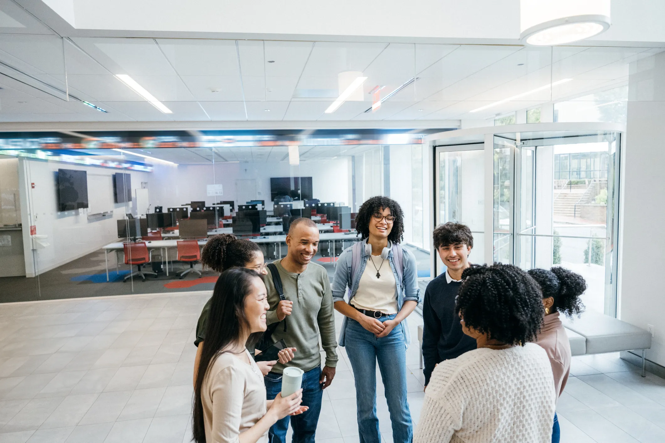 Students in a common area